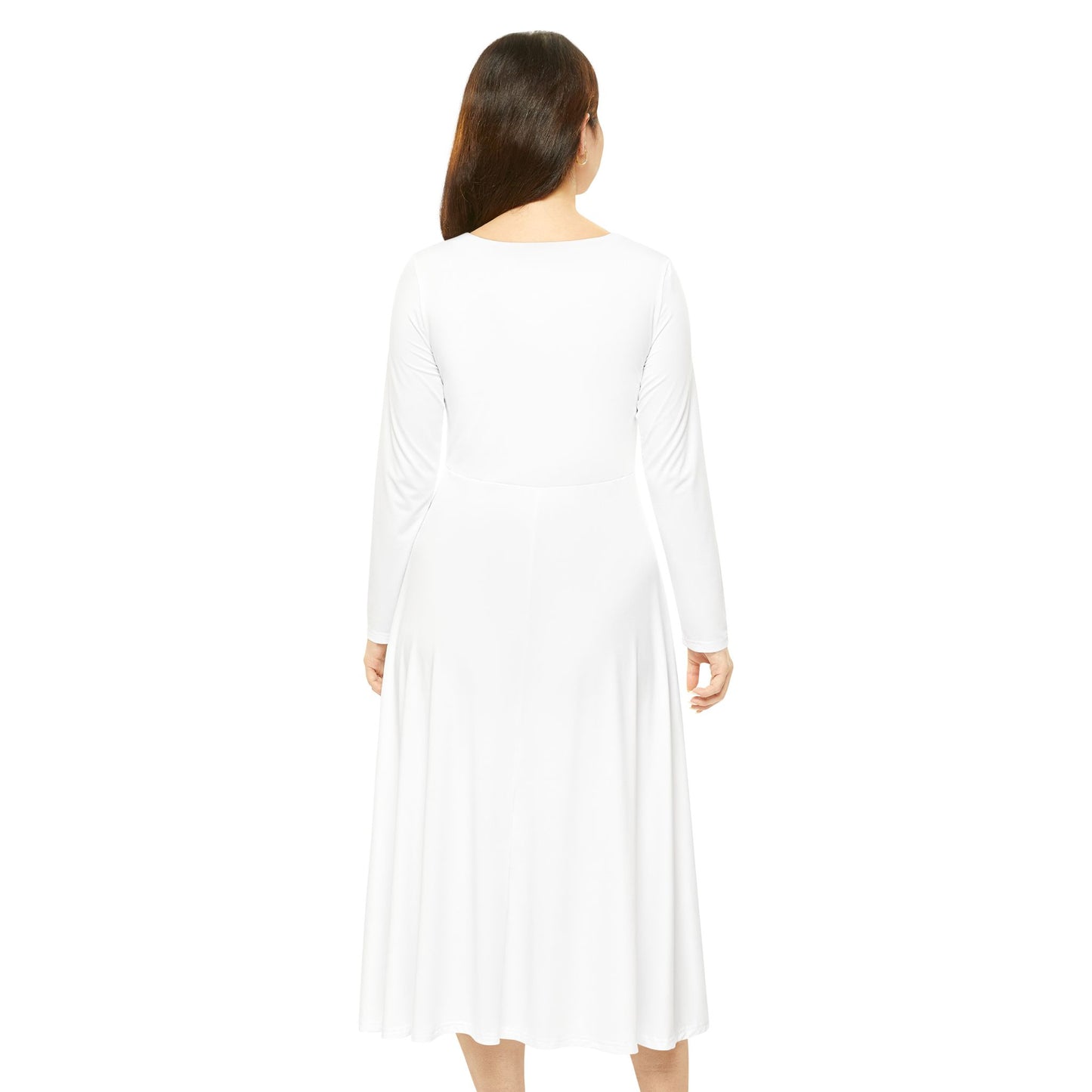 Trusting the Lord Dance Dress - Women's Long Sleeve Dress for Events, Parties, Worship, Dance Recitals, Church Gatherings