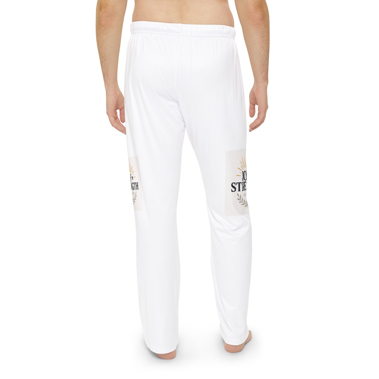 Joy & Strength Men's Pajama Pants, Cozy Sleepwear, Relaxation, Gift for Him, Lounge Wear, Casual Comfort