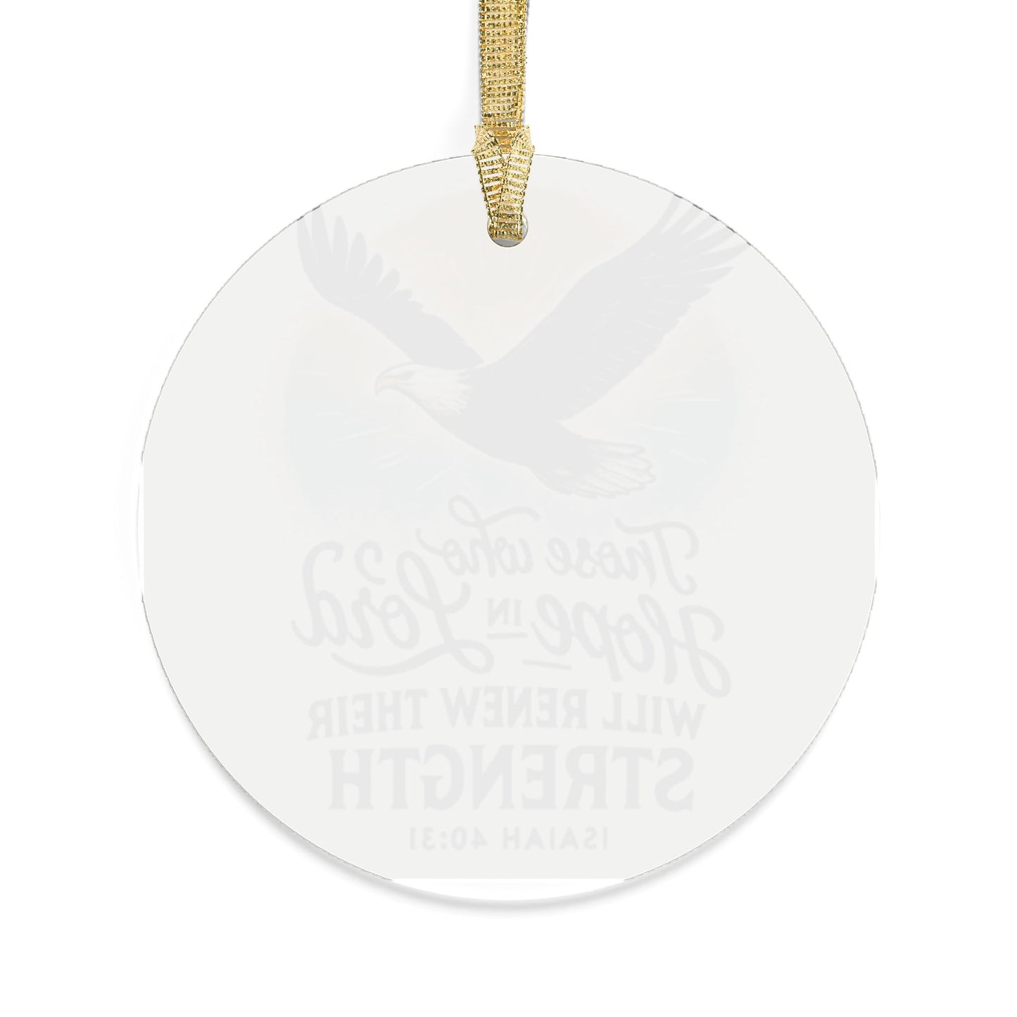 Inspirational Acrylic Ornaments - Hope in the Lord, Strength Decor, Christmas Tree Decoration, Gift for Faith Lovers, Spiritual Home Decor