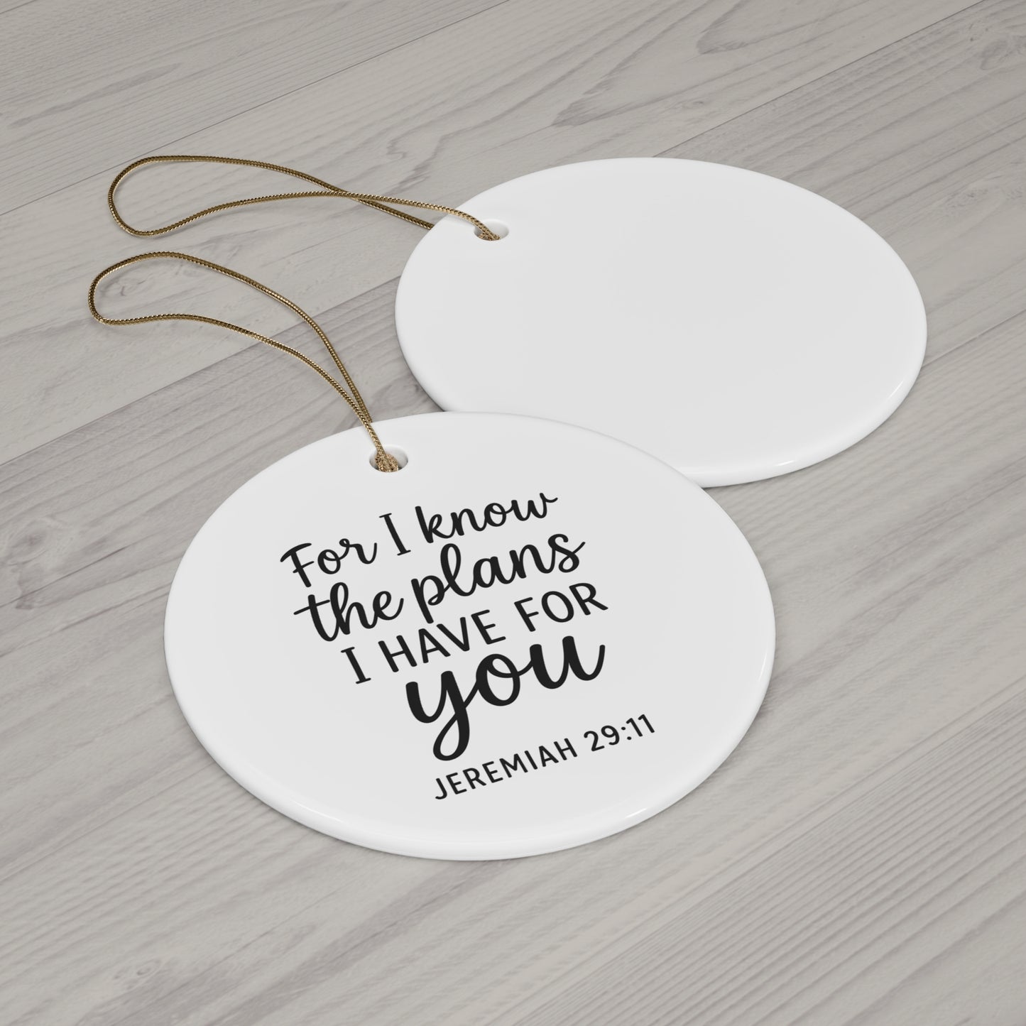 Ceramic Faith-Based Ornament, Inspirational Gift, Religious Home Decor, Year-Round Keepsake, Scripture Art