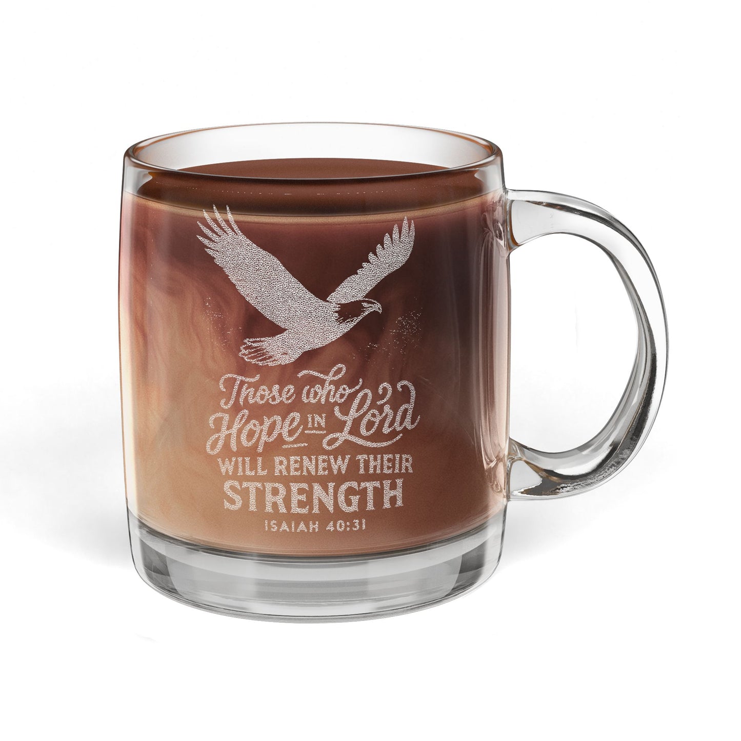 Engraved Glass Coffee Mug, Personalized Drinkware Gift for Him, Customizable Coffee Cup for Birthdays, Weddings, Home Bar