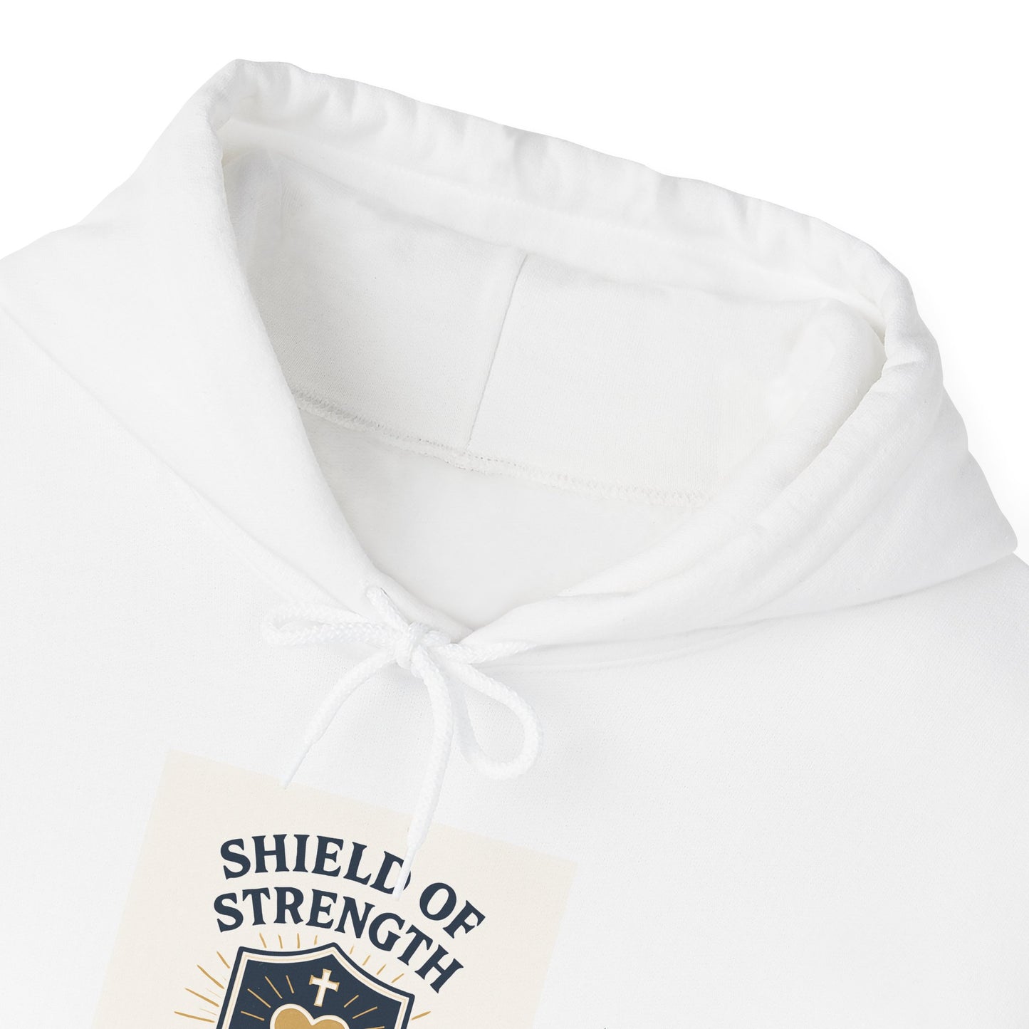 Shield of Strength Unisex Hooded Sweatshirt - Cozy, Inspirational Apparel for Everyday Wear, Gifts for Friends, Motivational Hoodie