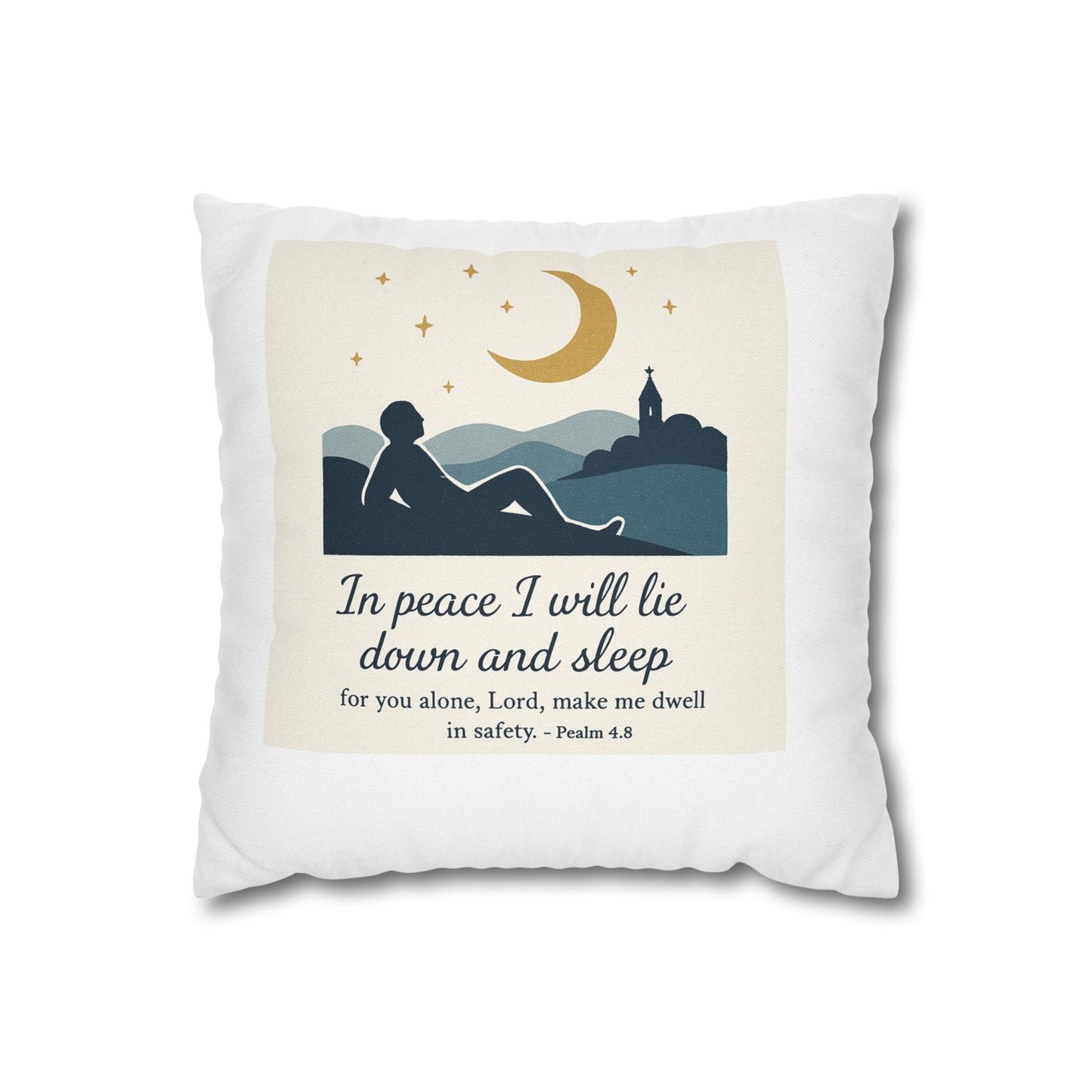Peaceful Psalm Pillowcase, Spiritual Decor, Inspirational Gift, Cozy Home Accent, Relaxation, Bedtime Decor