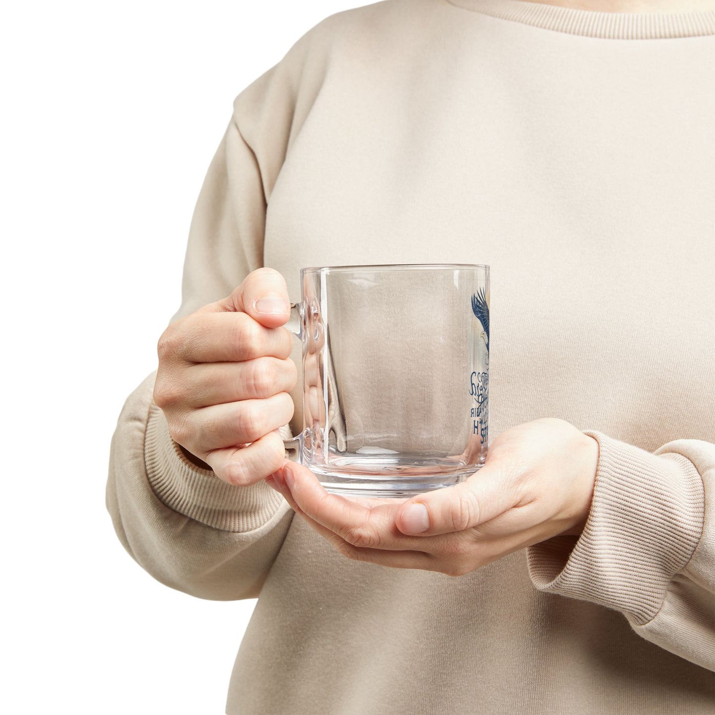 Inspirational Glass Mug, Faith Gift, Christian Coffee Cup, Home Decor, Encouragement Tea Mug, Unique Bible Verse Drinkware