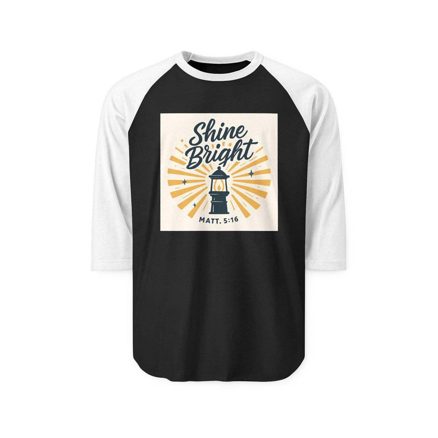 Shine Bright Raglan Shirt, Inspirational Faith Tee, Christian Gift, Casual Unisex Top, Scripture Apparel, Summer Fashion