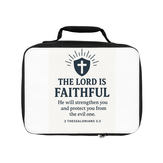 Faithful Lunch Bag - Christian Lunch Cooler, Bible Verse Lunchbox, Eco-Friendly Meal Carrier, Gift for Him/Her, Back to School Accessory