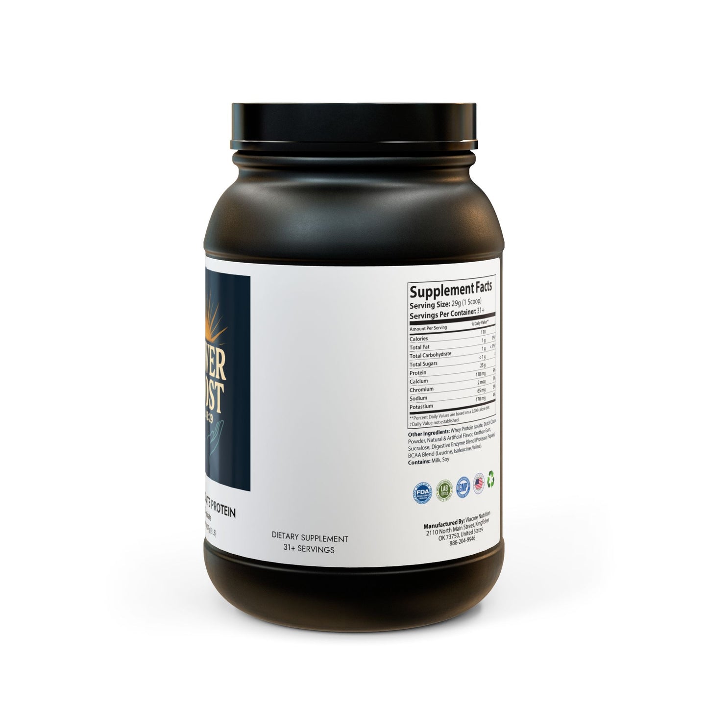 Whey Isolate Protein Supplement (907g, 2lb)