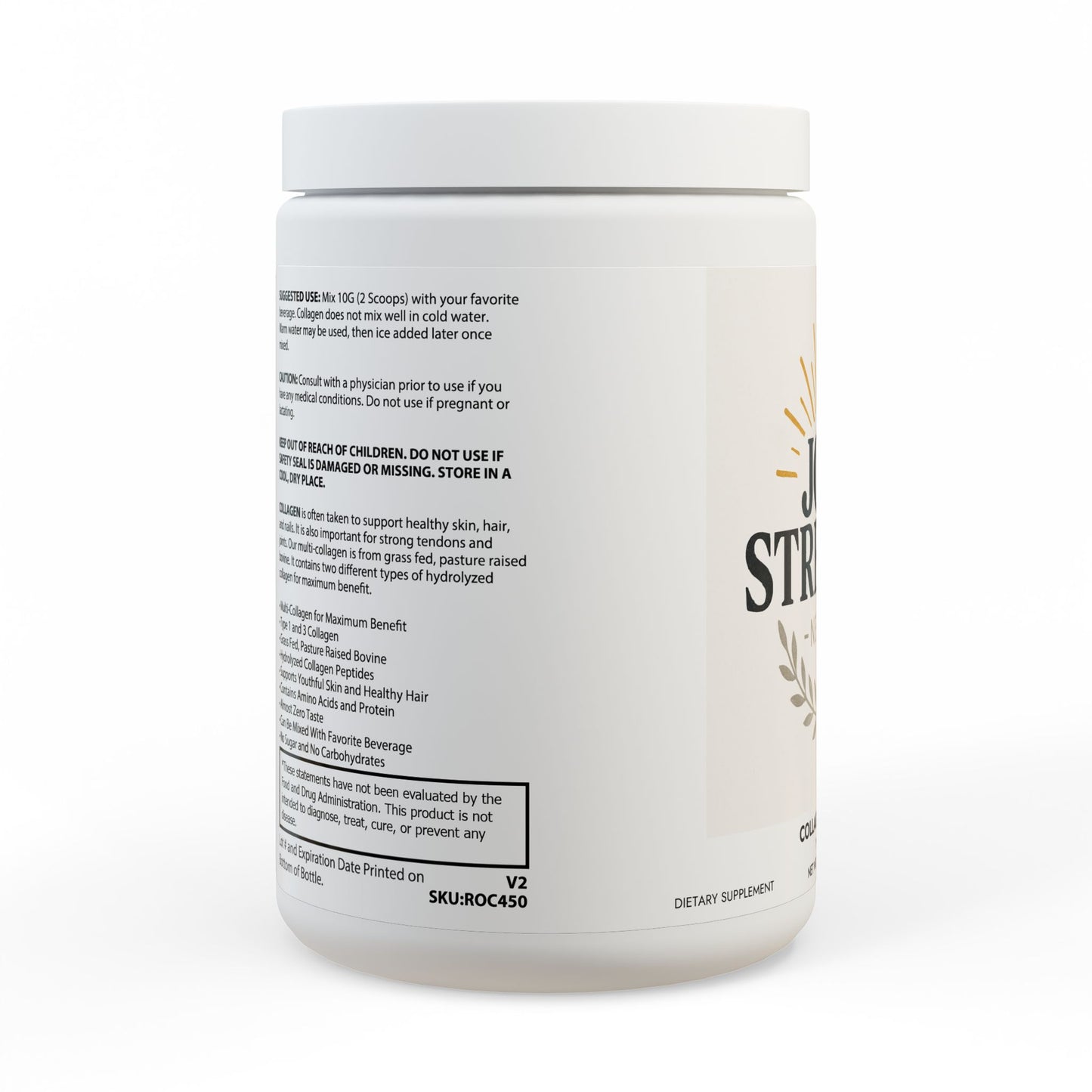 Collagen Peptides Type I & III Supplement (350g, 12.3oz)