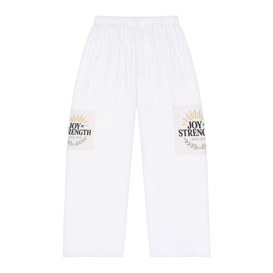 Joy & Strength Men's Pajama Pants, Cozy Sleepwear, Relaxation, Gift for Him, Lounge Wear, Casual Comfort