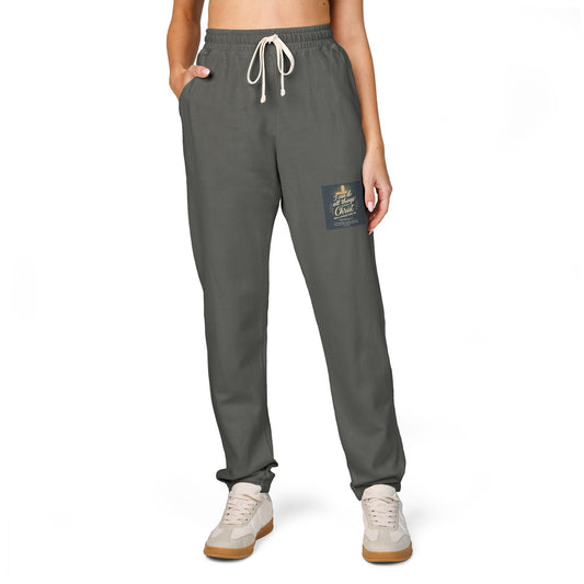 Cozy Garment-Dyed Fleece Sweatpants for Every Occasion - Perfect for Lounging, Working from Home, Relaxing, Casual Wear