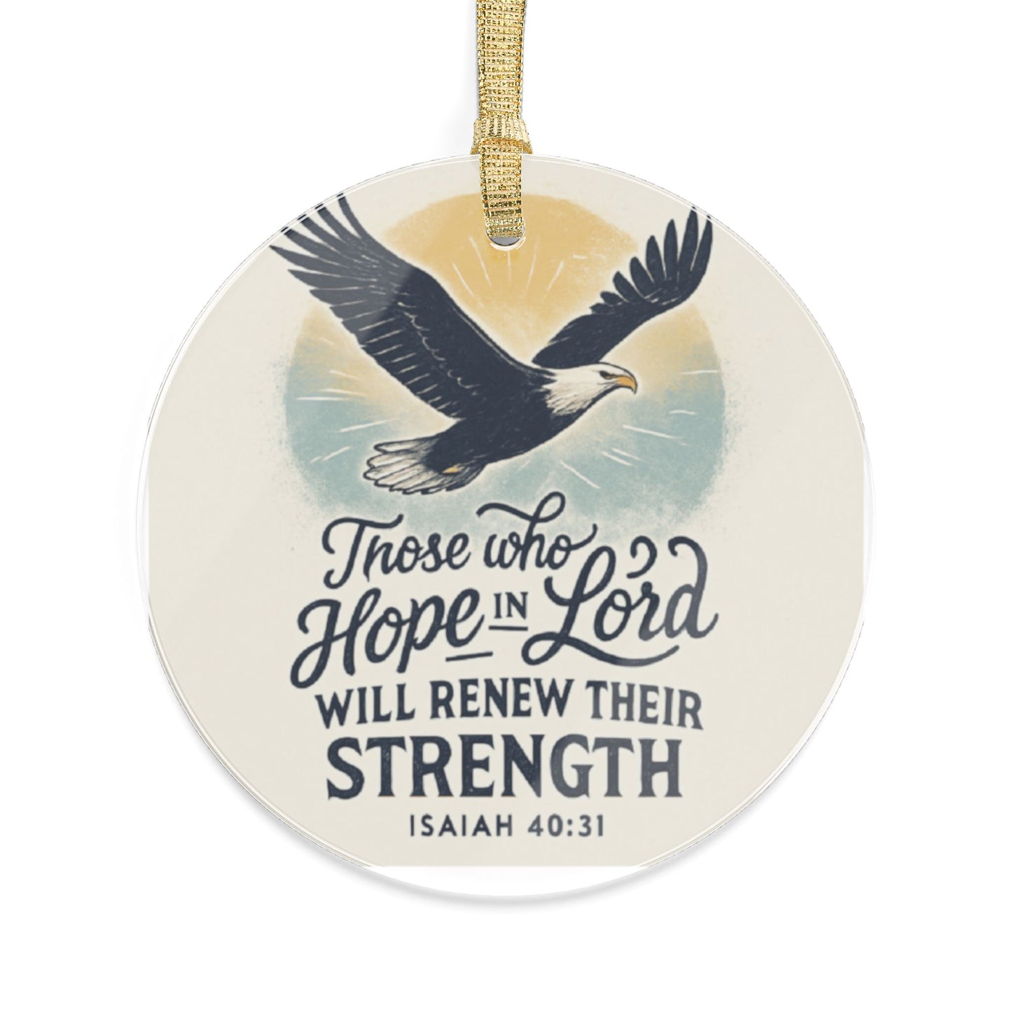 Inspirational Acrylic Ornaments - Hope in the Lord, Strength Decor, Christmas Tree Decoration, Gift for Faith Lovers, Spiritual Home Decor