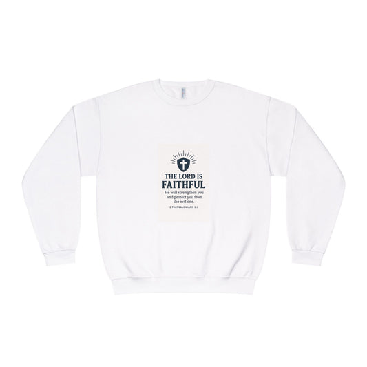 Faithful Lord Crewneck Sweatshirt | Inspirational Gift for Christians, Cozy Bible Verse Apparel, Perfect for Church and Everyday Wear