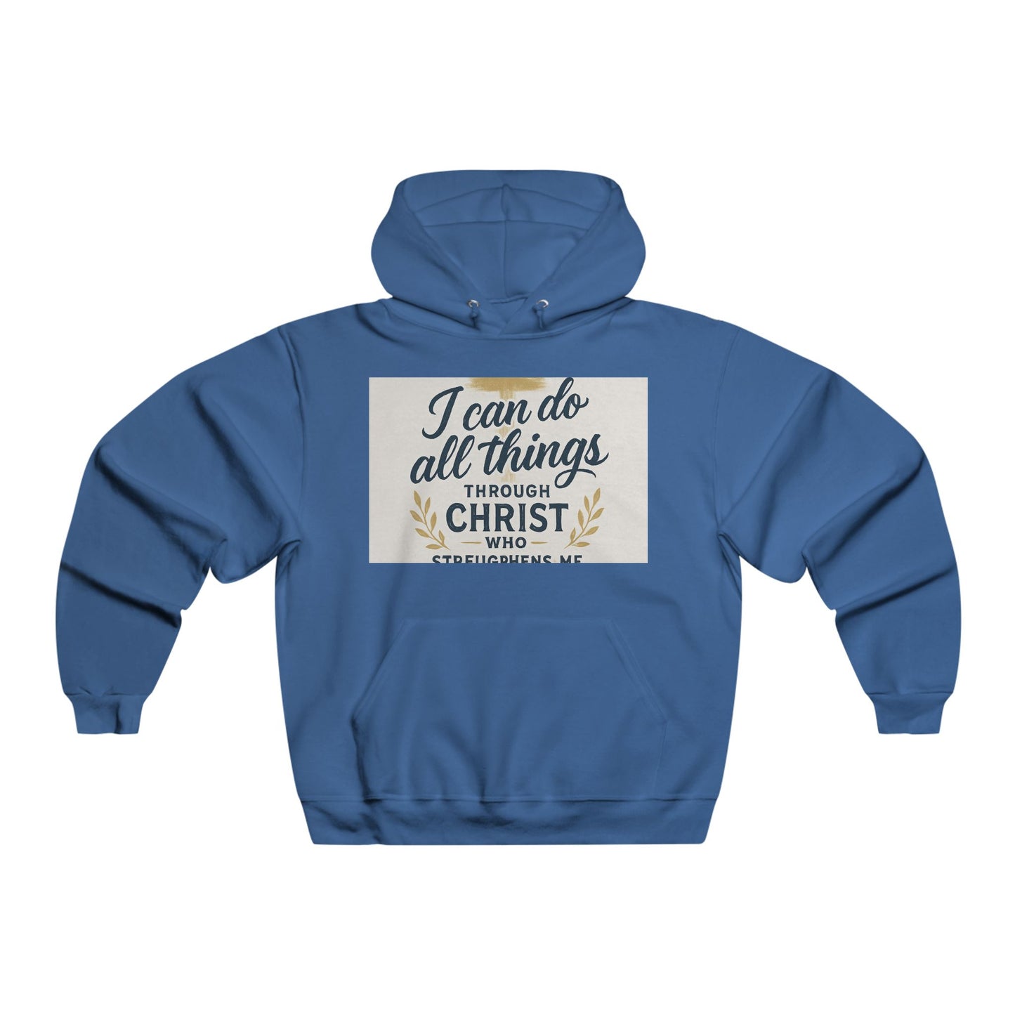 Inspirational Men's Hooded Sweatshirt, Motivational Gift, Faith-Based Apparel, Christian Hoodie, Everyday Comfort