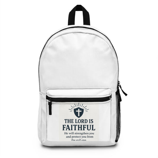 Faithful Backpack, Christian Backpack, Religious Backpack, Inspirational Bag, Scripture Pack, Gift for Believers