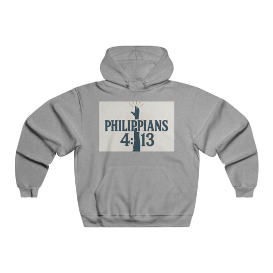 Inspirational Flower Hoodie - Philippians 4:13 Sweatshirt for Motivational Mindset, Cozy Gift for Her, Spring Fashion, Spiritual Wear