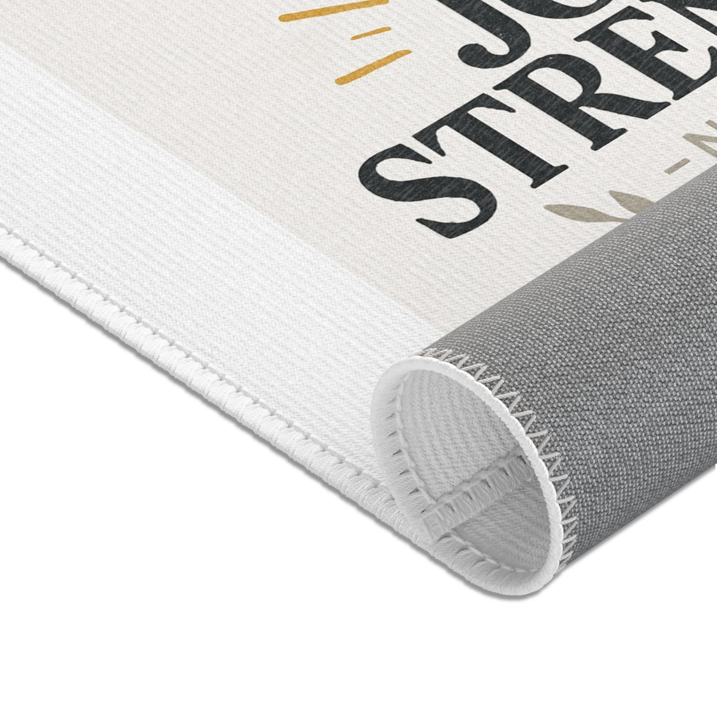 Joyful Strength Area Rug - Inspiring Home Decor for Living Room, Office, or Entryway, Motivational Quotes, Gift Idea