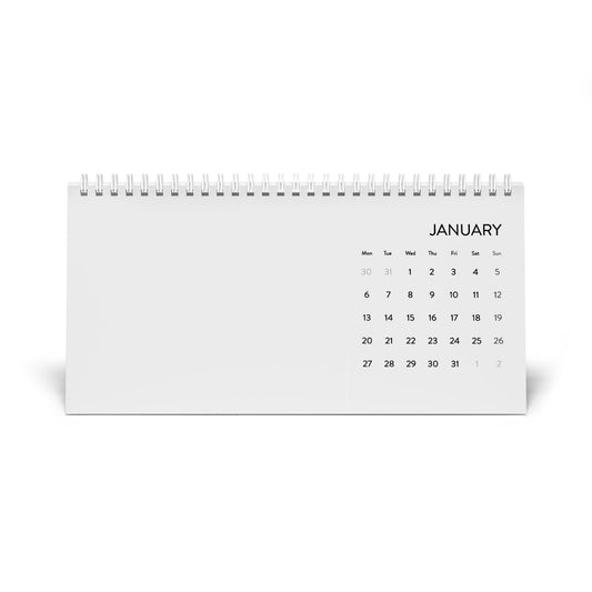 2025 Desk Calendar, Minimalist Yearly Planner, Modern Office Decor, Gift for Productivity Lovers, Stylish Month Grid Calendar