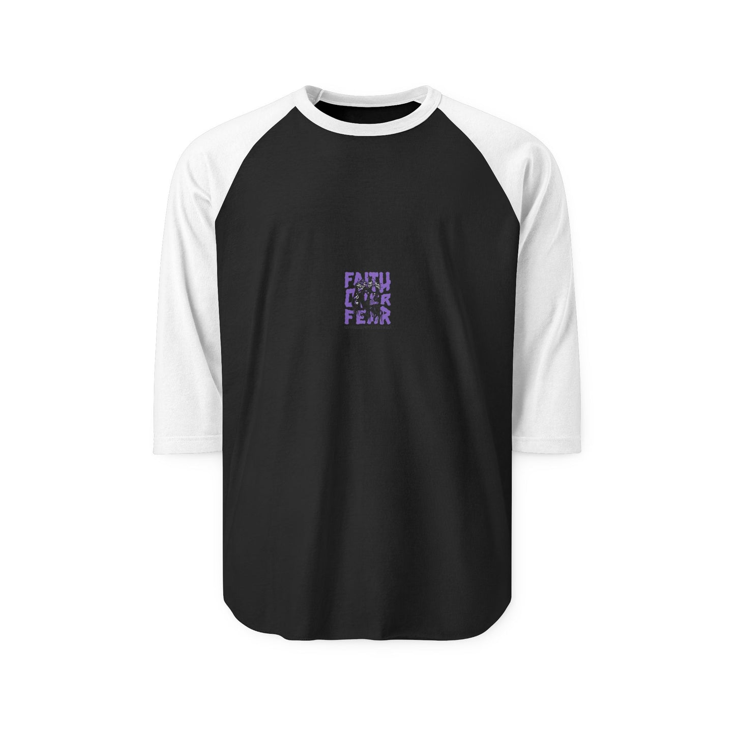 Motivational Unisex Raglan Shirt with 'Faith Over Fear' Design