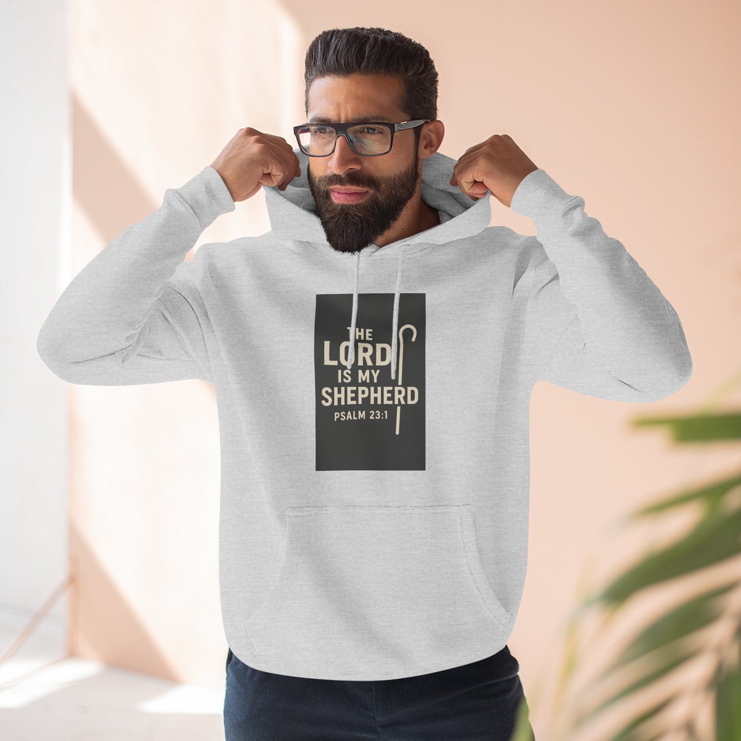 Faith-Inspired Fleece Hoodie, Cozy Christian Apparel, The Lord is My Shepherd Hoodie, Inspirational Gift, Comfortable Sweatshirt