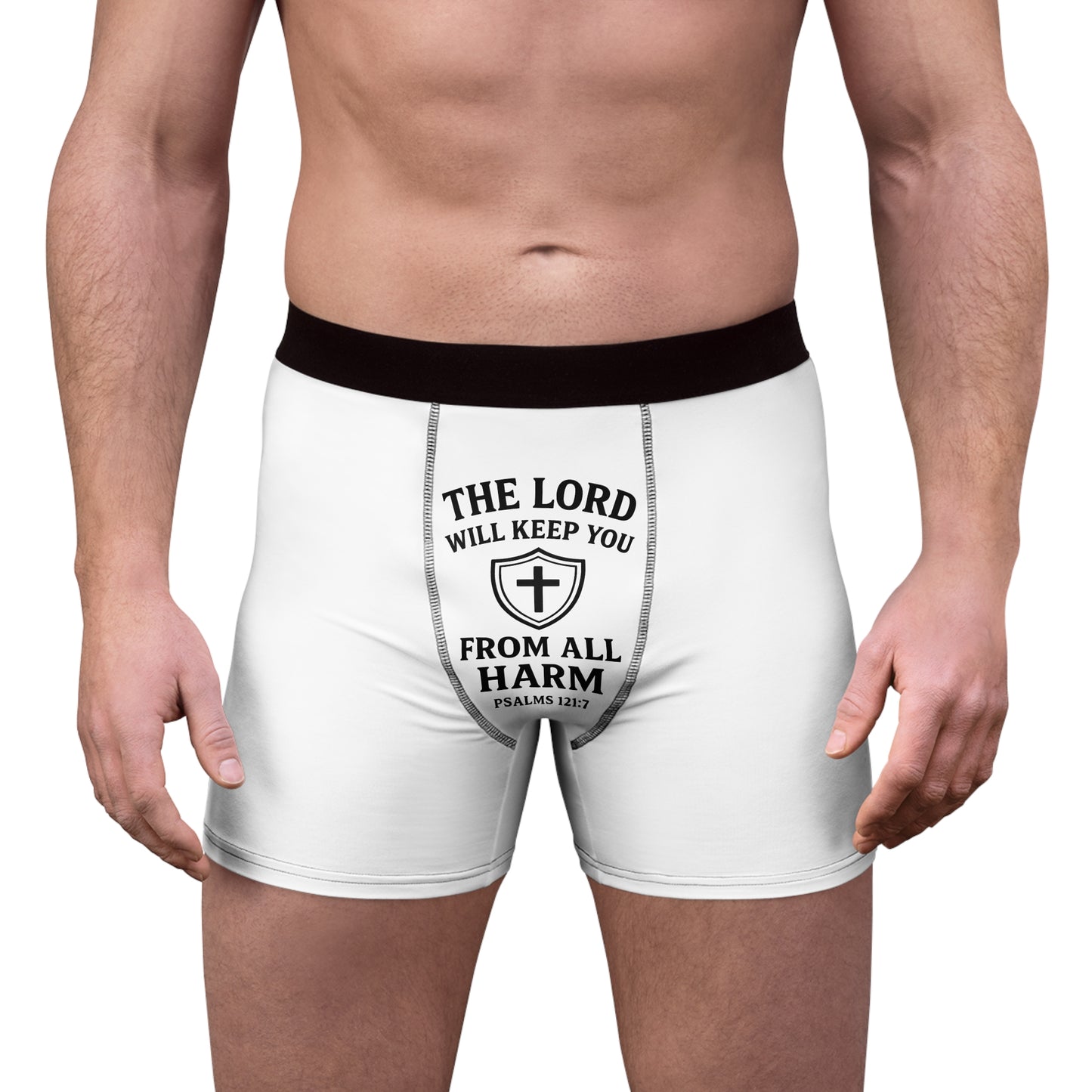 Men's Boxer Briefs with Inspirational Quote, Comfort Fit Underwear, Gifts for Him, Men's Gifts, Motivational Underwear, Faith-Based Apparel