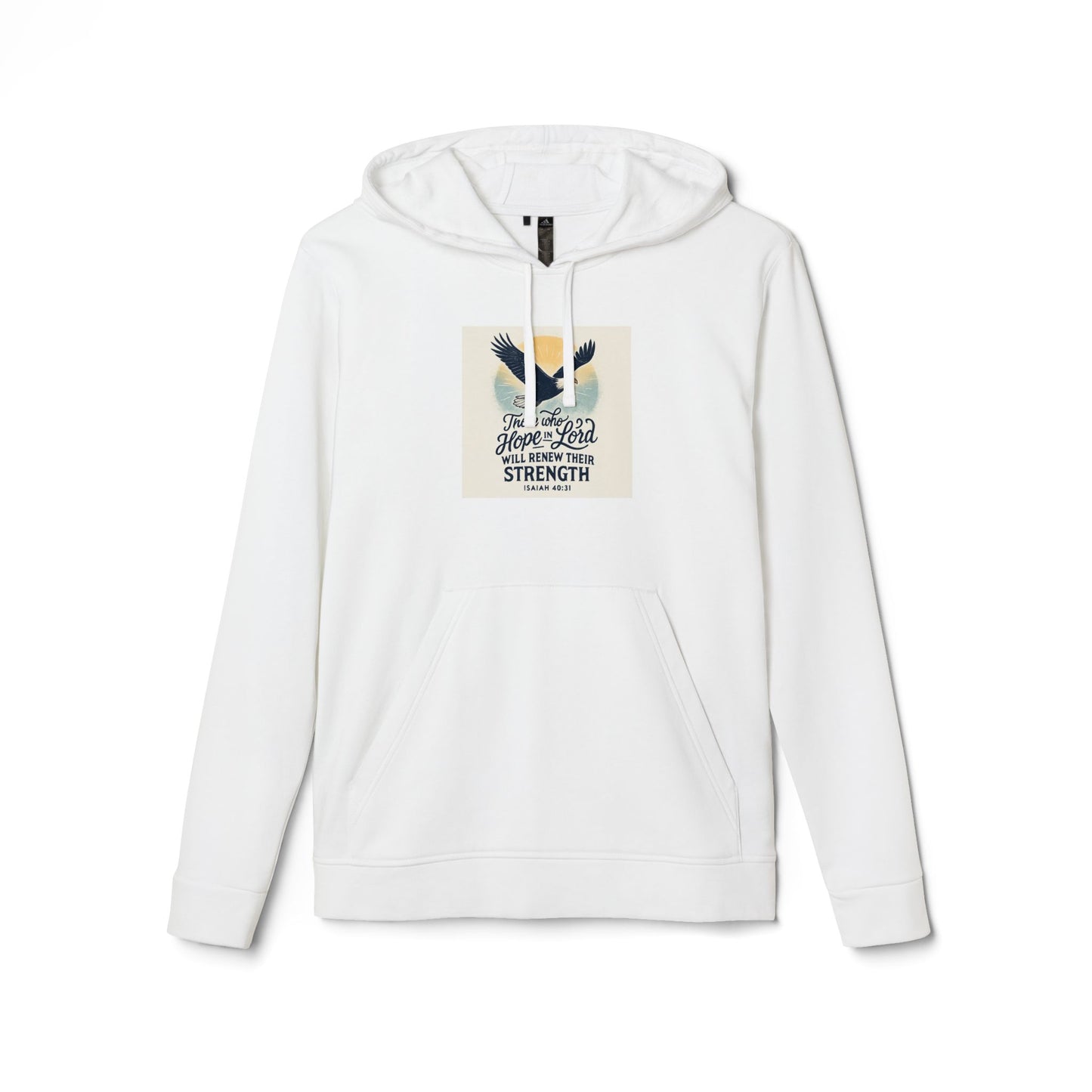 Adidas Unisex Fleece Hoodie - Empowering Strength Design, Casual Sweatshirt, Perfect for Workouts, Gift for Fitness Lovers, Relaxed Style