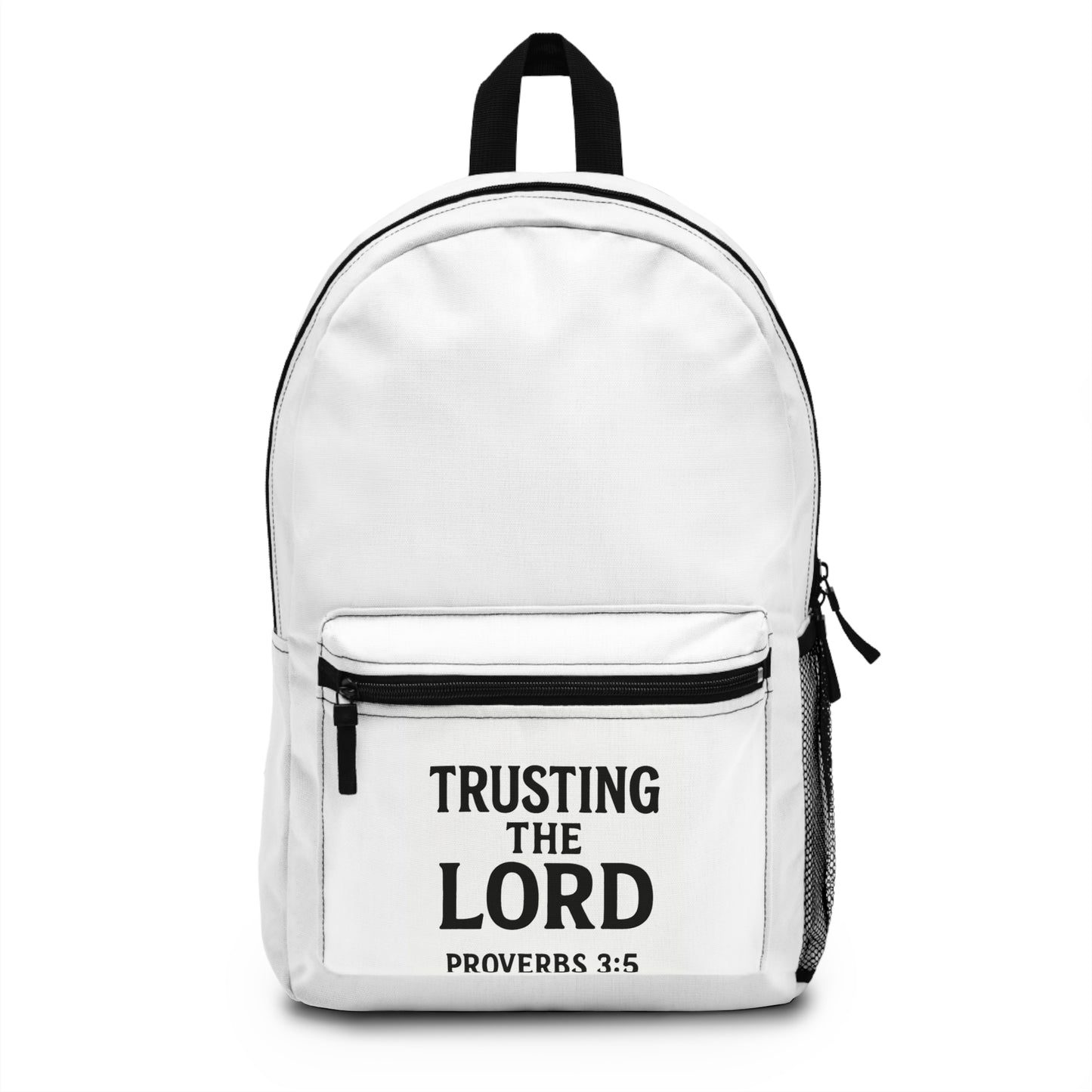 Faith-Inspired Backpack | Trusting the Lord Proverbs 3:5 Motivational Book Bag, Christian Gift, Back to School, Everyday Use, Inspirational