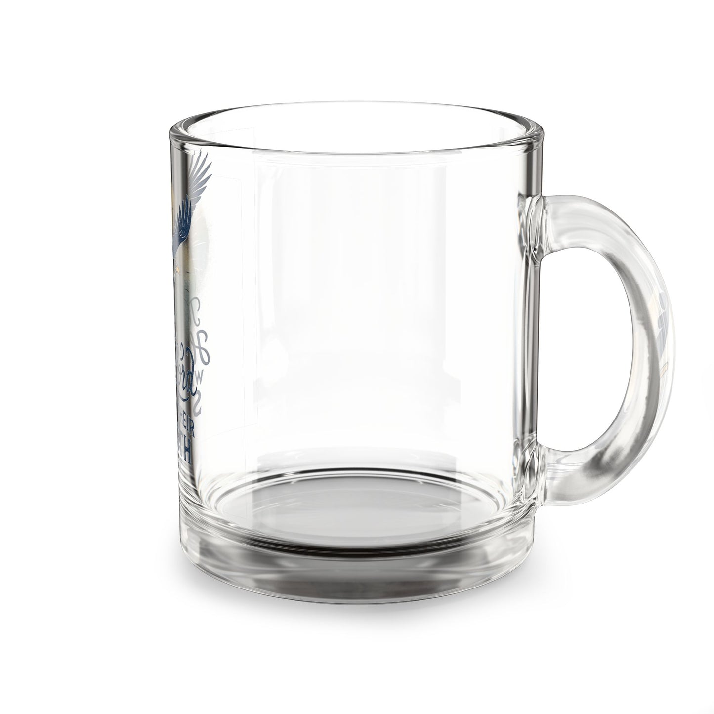 Inspirational Eagle Glass Mug, Motivational Coffee Cup for Daily Use, Perfect Gift for Faith, Encouragement, Home, Office