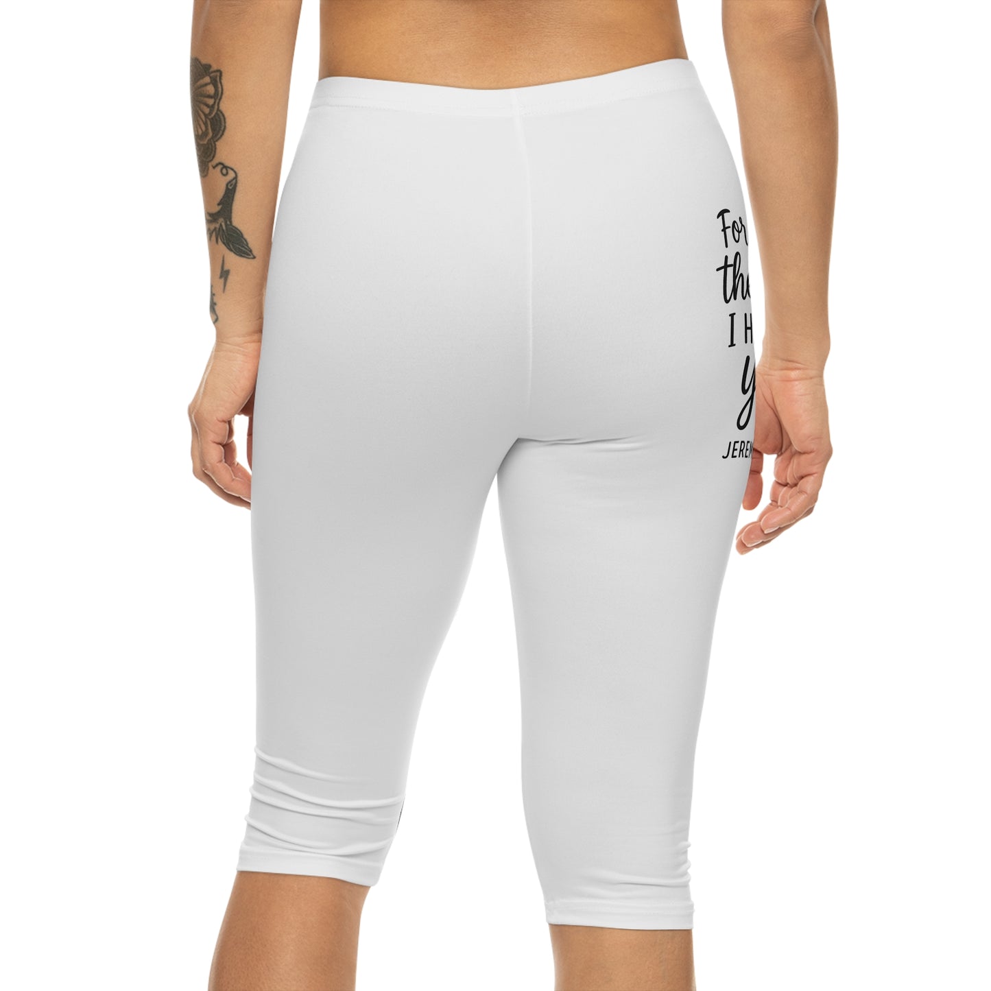 Inspirational Women’s Capri Leggings - Motivational Fitness Wear, Activewear for Women, Workout Leggings, Gym Apparel, Gift for Her