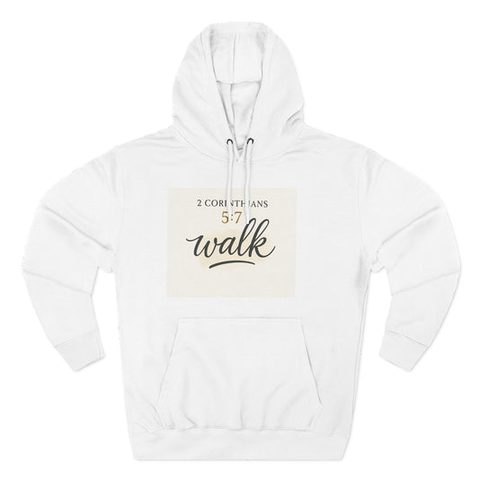 Inspirational Faith Hoodie | Walk by Faith Fleece | Cozy Religious Apparel | Perfect Gift for Christians | Hoodie for Everyday Wear