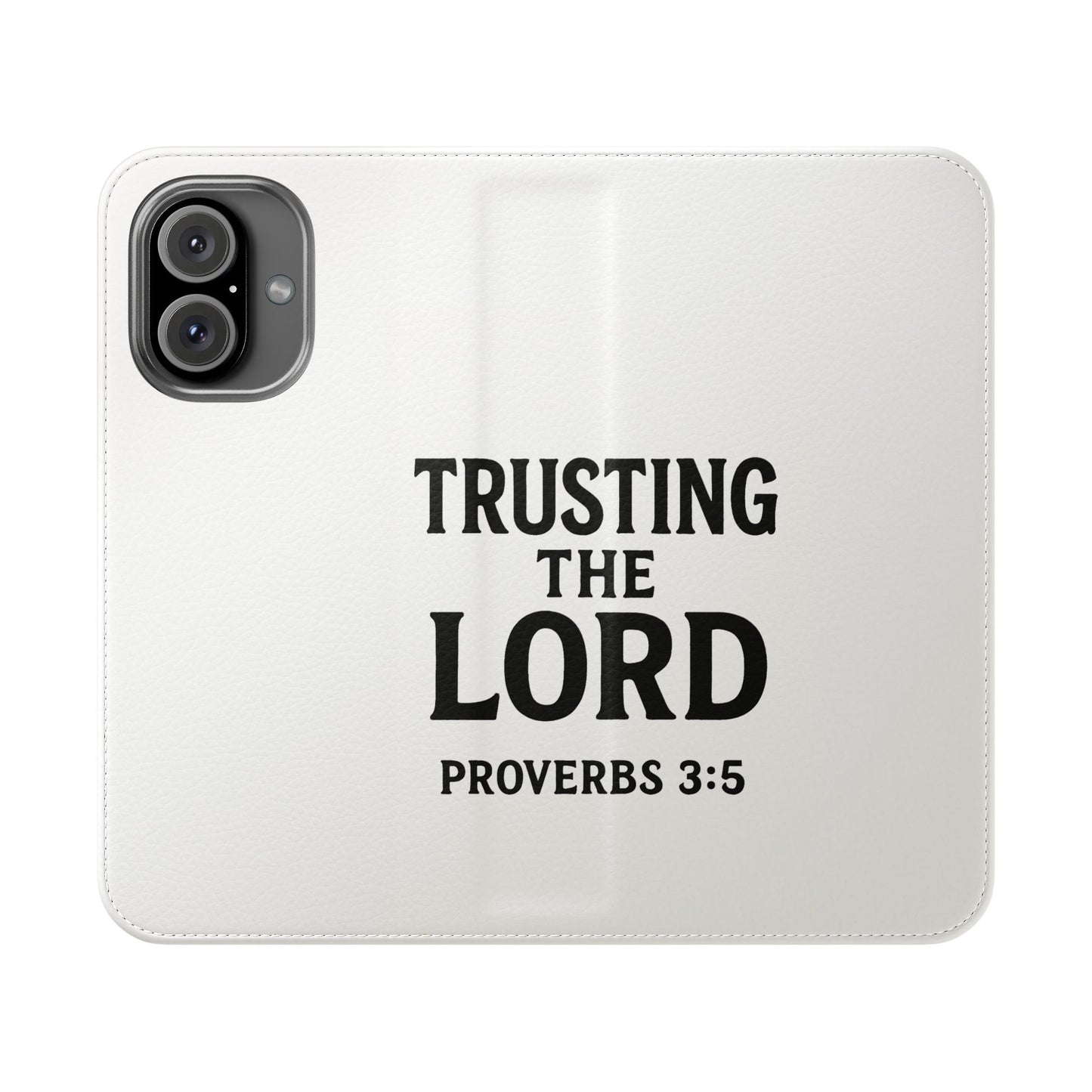 Proverbs 3:5 Inspirational Flip Case, Trusting the Lord Phone Wallet, Christian Gift, Bible Verse Phone Cover, Spiritual Accessory