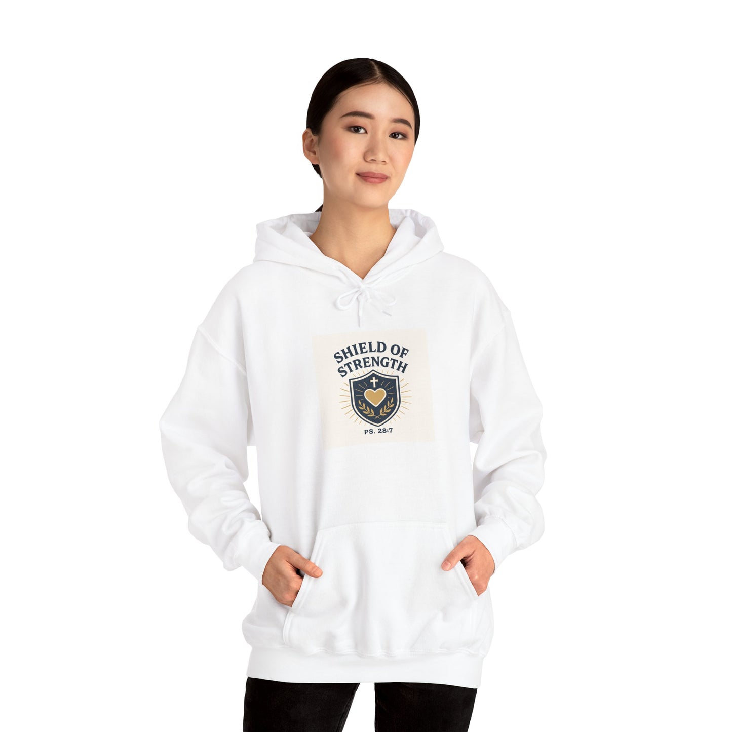 Shield of Strength Hoodie - Cozy Unisex Sweatshirt for Empowerment, Gifts for Him/Her, Everyday Wear, Motivational Gift, Casual Comfort