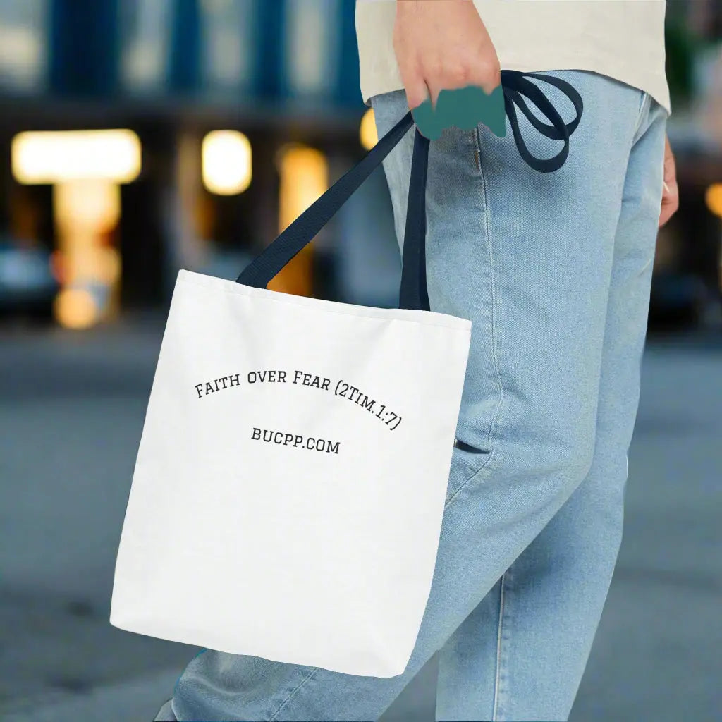 Faith Over Fear Tote Bag - Motivational Shopping Bag, Inspirational Gift, [...]