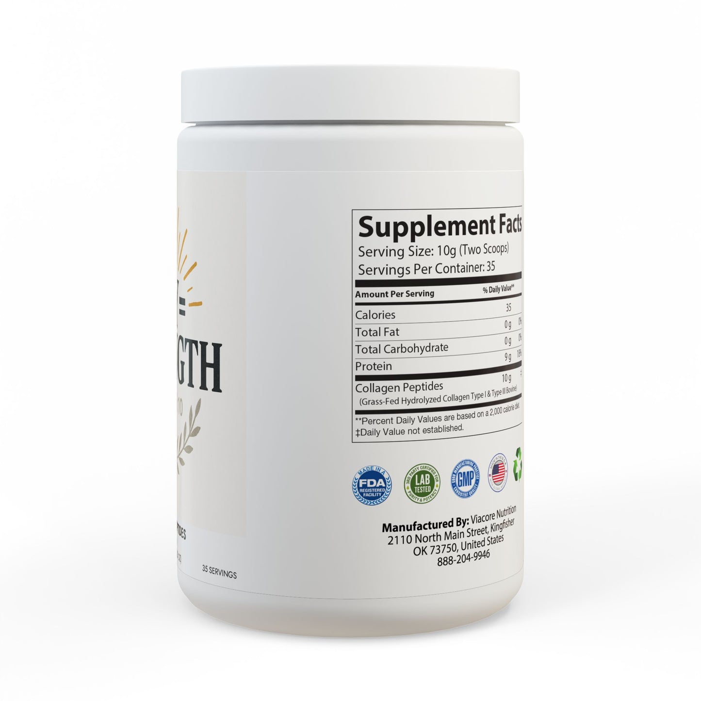 Collagen Peptides Type I & III Supplement (350g, 12.3oz)