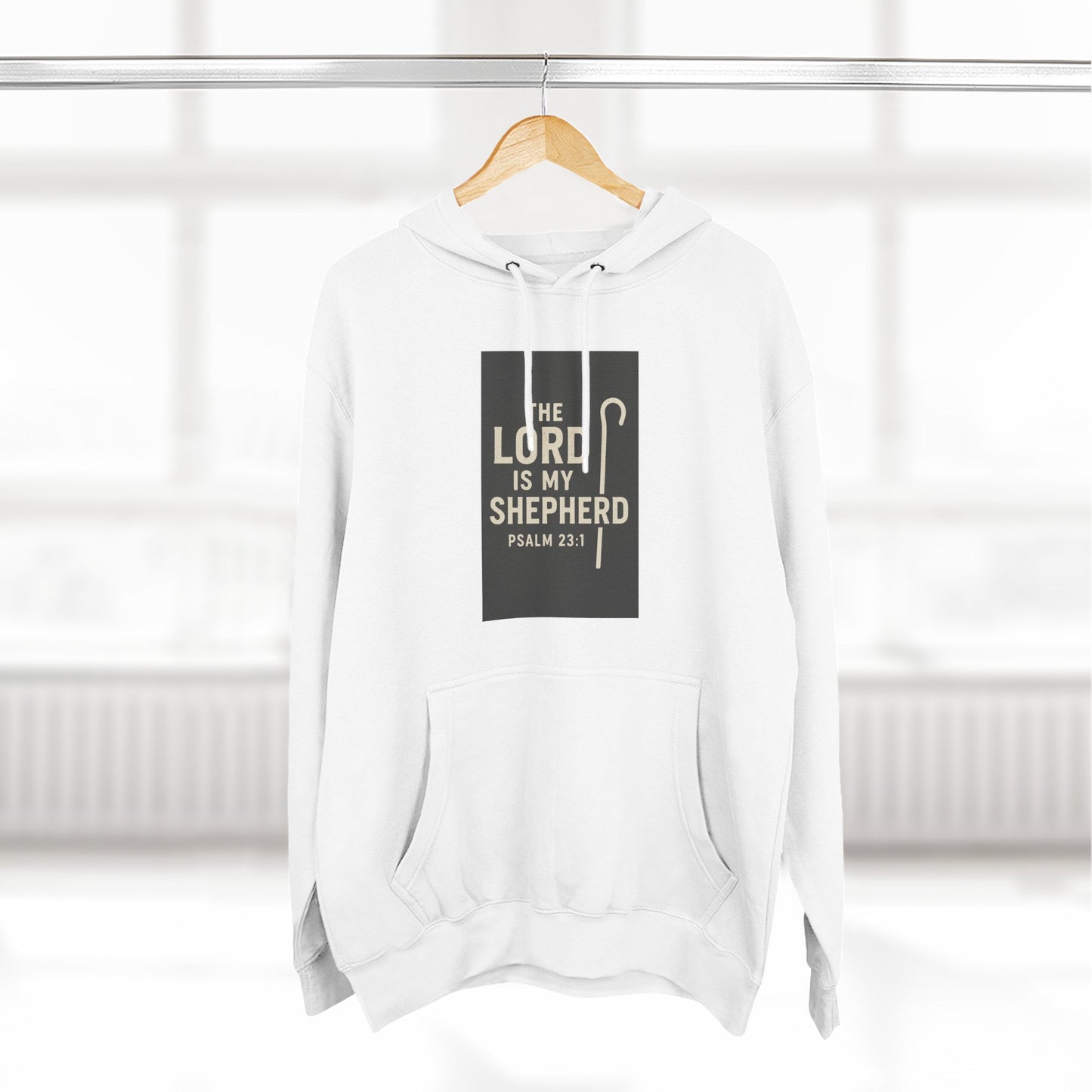 Faith-Inspired Fleece Hoodie, Cozy Christian Apparel, The Lord is My Shepherd Hoodie, Inspirational Gift, Comfortable Sweatshirt