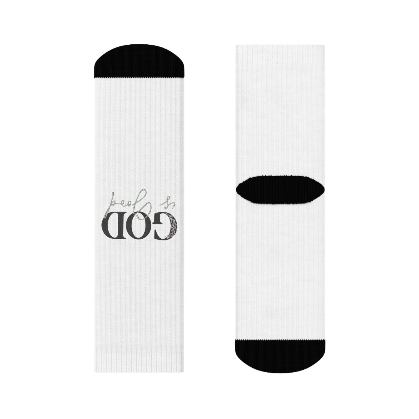 Inspirational Crew Socks - 'God is Good'