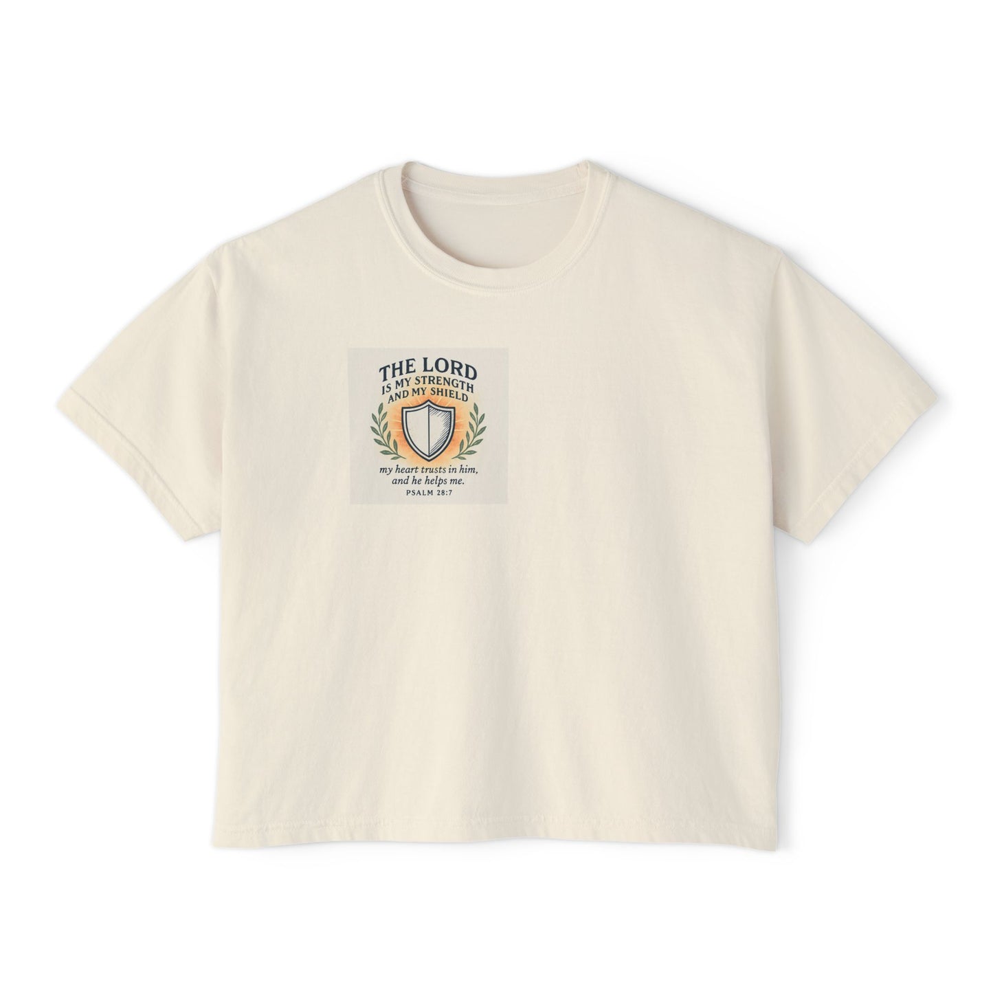 Faith-Inspired Women's Boxy Tee, Casual Christian T-Shirt, Relaxed Fit Top, Inspirational Gift, Everyday Wear