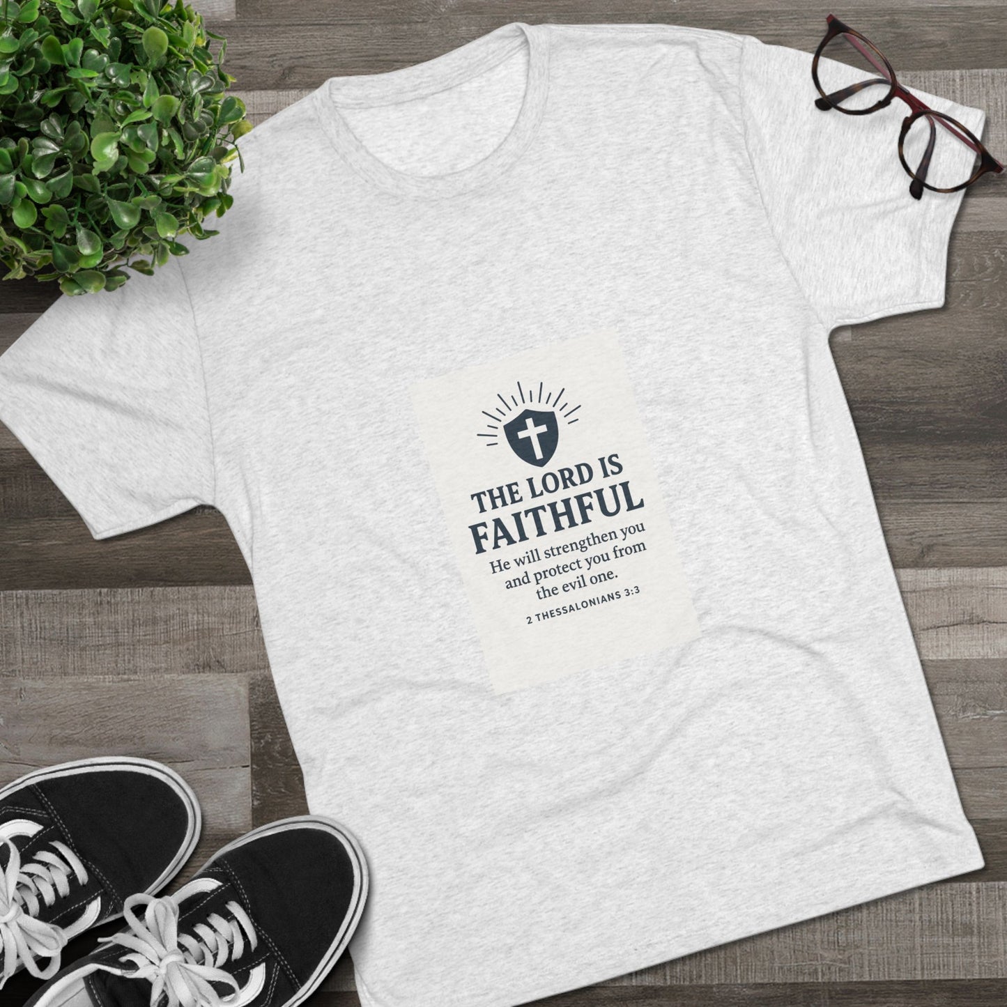 Faithful Message Crew Tee, Inspirational T-Shirt, Christian Apparel, Daily Wear, Gift for Believers, Bible Verse Shirt