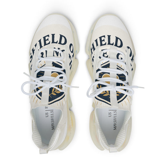 Stylish Men's Mesh Sneakers with 'Shield of the King' Design | Comfort, Fashion, Sports, Casual Wear, Spring/Summer