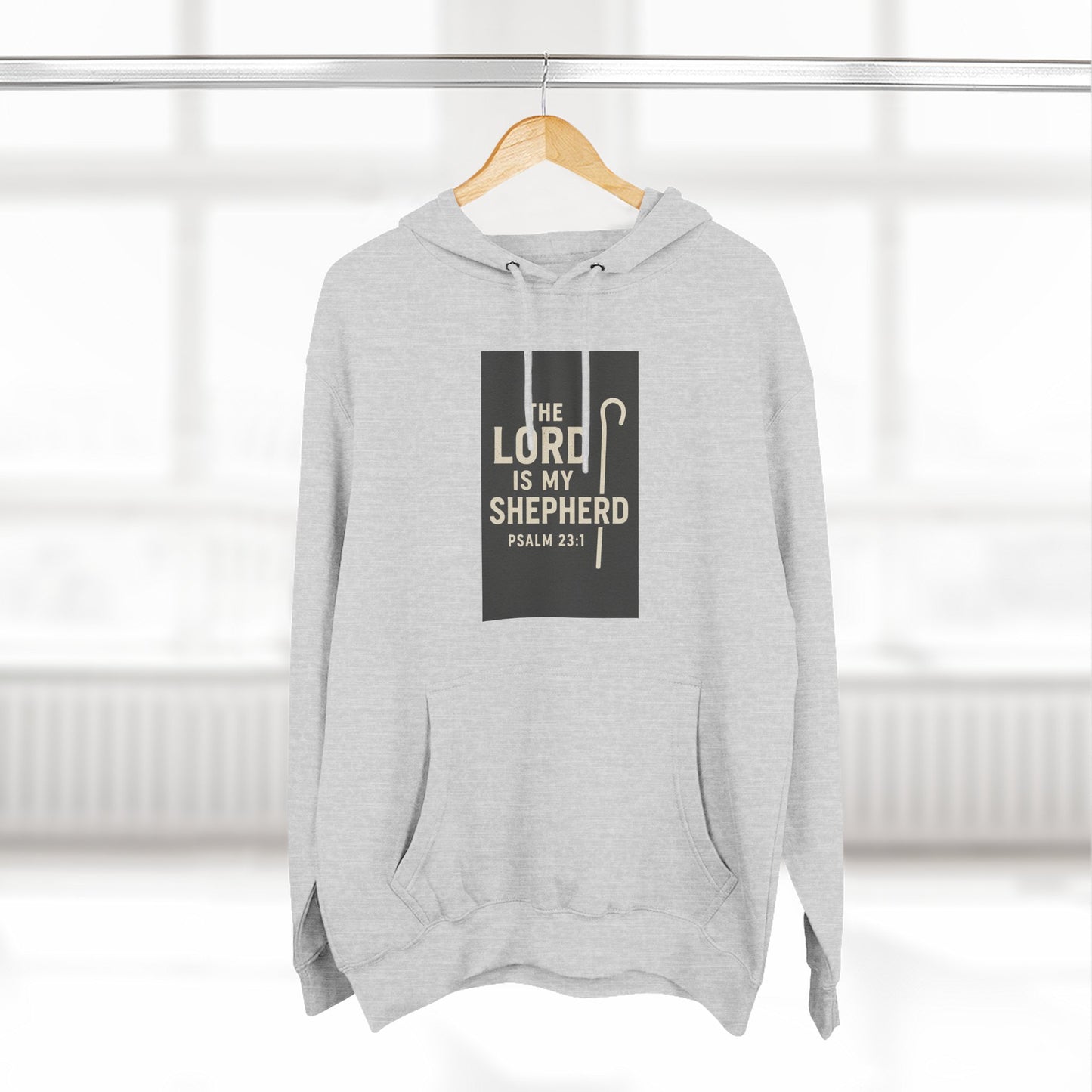 Faith-Inspired Fleece Hoodie, Cozy Christian Apparel, The Lord is My Shepherd Hoodie, Inspirational Gift, Comfortable Sweatshirt