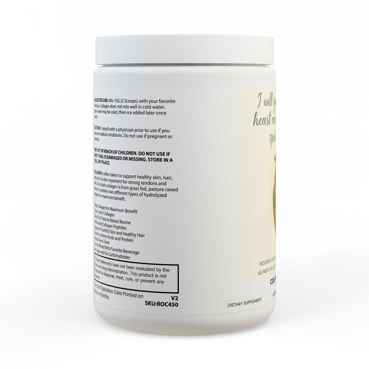 Collagen Peptides Type I & III Supplement (350g, 12.3oz)