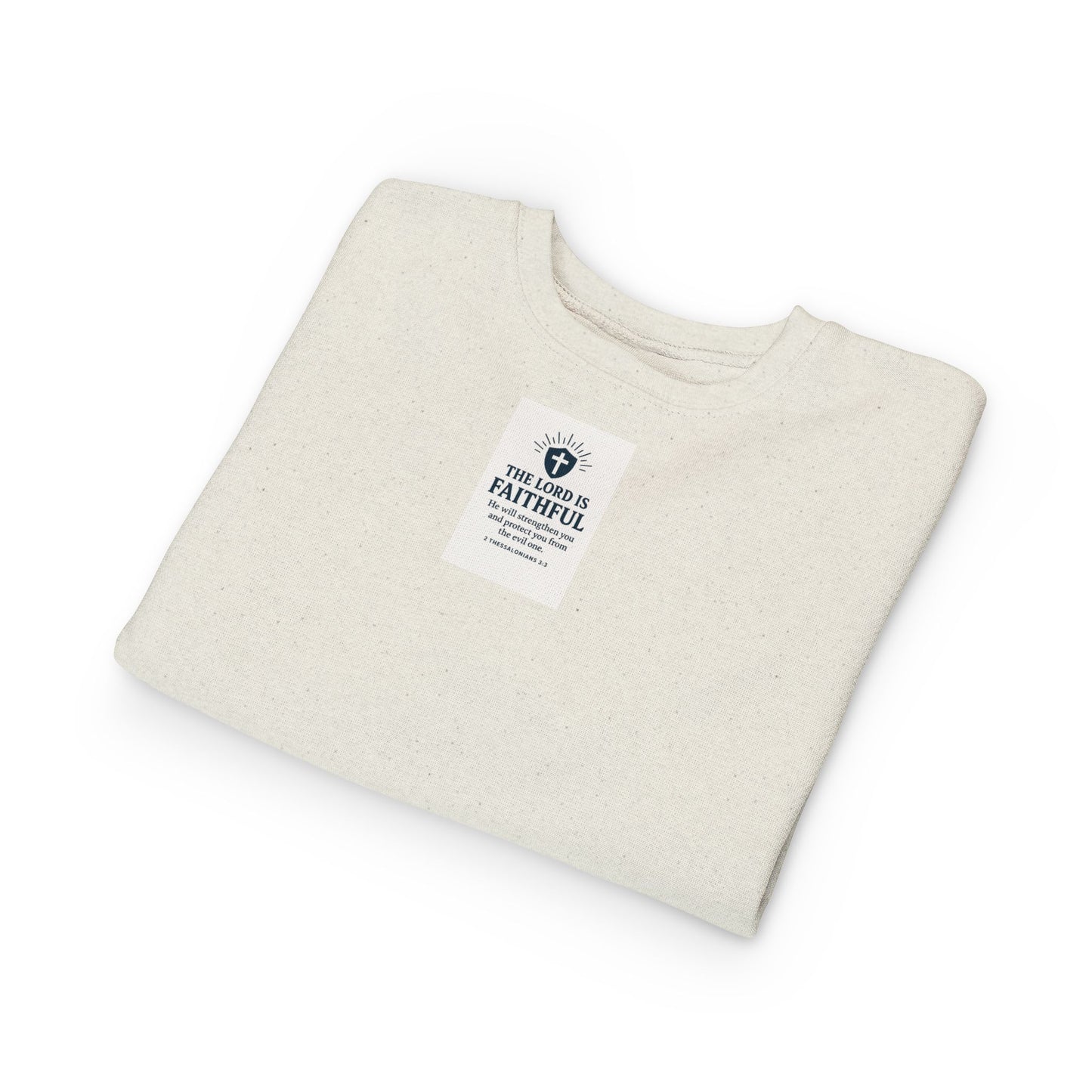 Faithful Toddler Sweatshirt - Cute Christian Gift, Cozy Religious Kids Apparel, Inspirational Family Daywear, Toddler Faith Sweatshirt