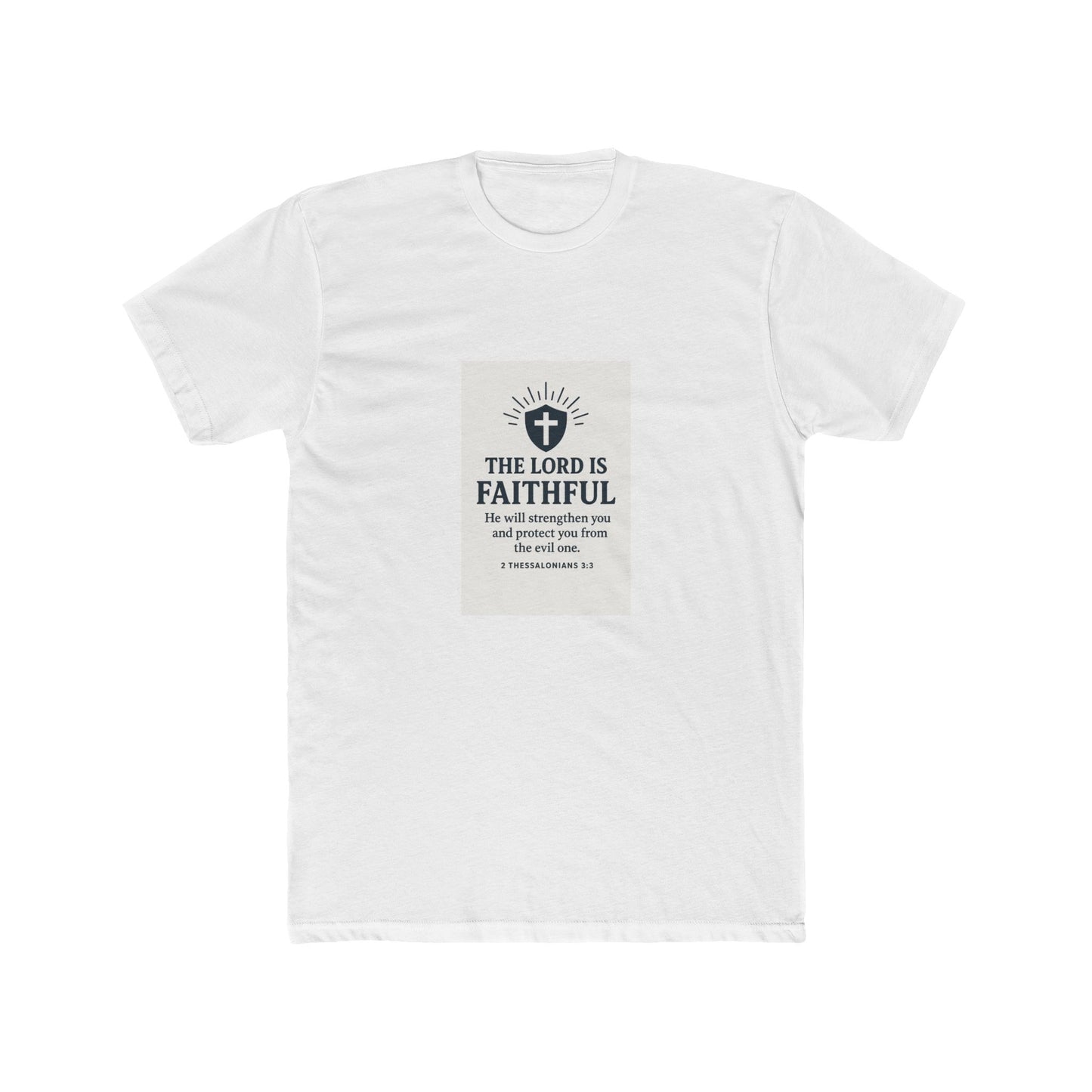 Faithful Message Unisex Cotton Crew Tee | Inspirational T-Shirt, Christian Gift, Casual Wear, Bible Verse Shirt, Religious Apparel