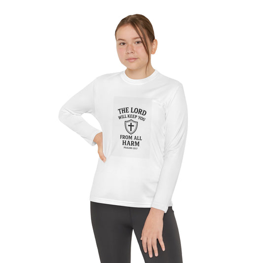 Youth Long Sleeve Faith Tee, Inspirational Tee, Christian Apparel, Psalm 121, Gift for Teens, Youth Group Shirt, Casual Wear