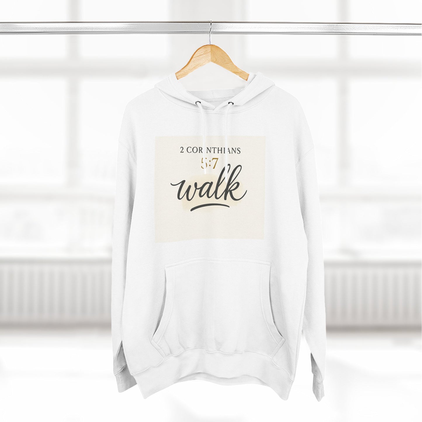 Inspirational Faith Hoodie | Walk by Faith Fleece | Cozy Religious Apparel | Perfect Gift for Christians | Hoodie for Everyday Wear