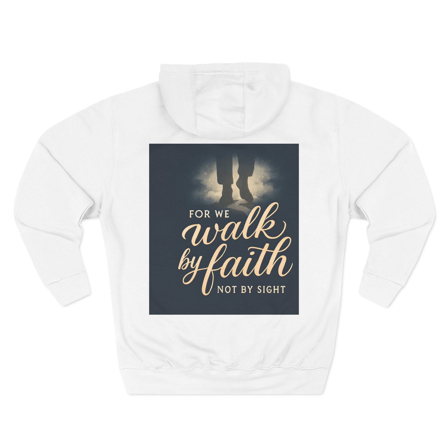 Inspirational Faith Hoodie | Walk by Faith Fleece | Cozy Religious Apparel | Perfect Gift for Christians | Hoodie for Everyday Wear