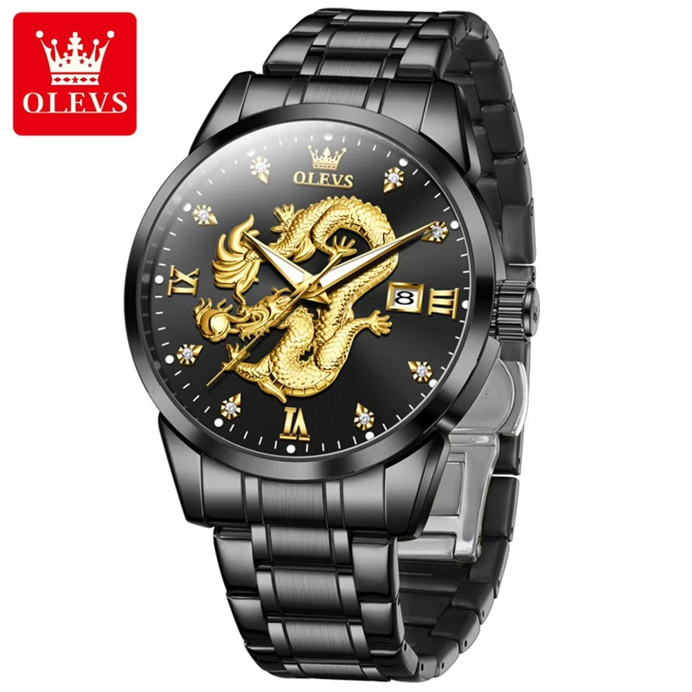 ♨️🔥🔥♨️   🔱OLEVS DRAGON WATCH 3619🔱