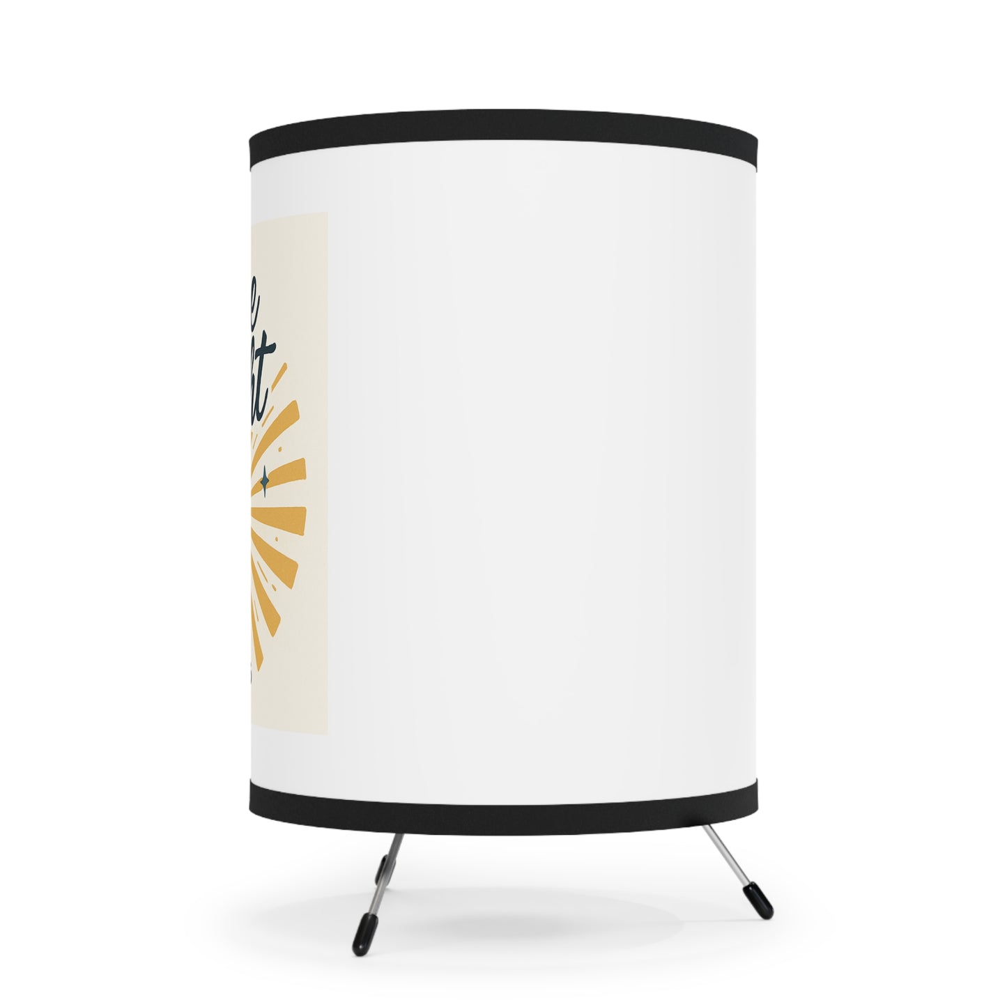 Tripod Lamp - Shine Bright Printed Shade, Inspirational Home Decor, Modern Lighting, Gift for Friends, Housewarming Decoration, US/CA Plug