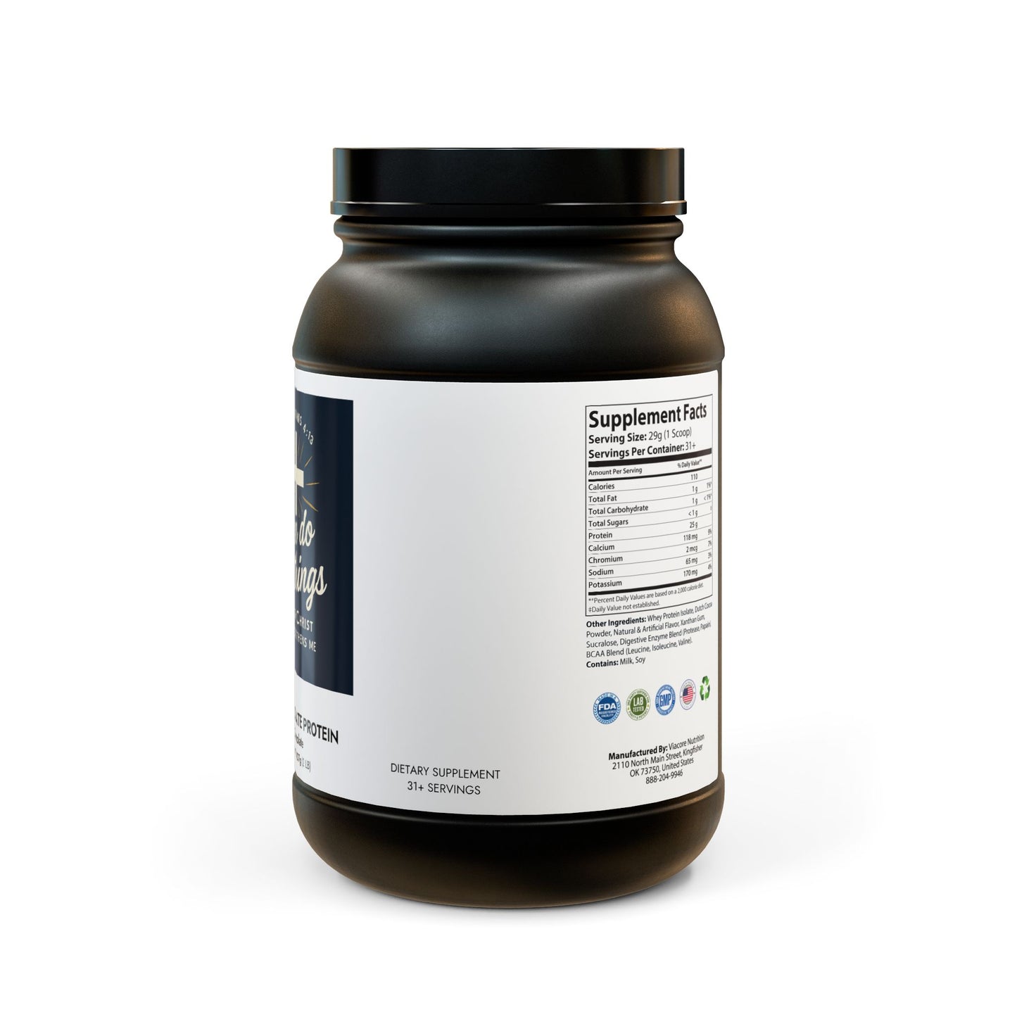 Whey Isolate Protein Supplement (907g, 2lb)