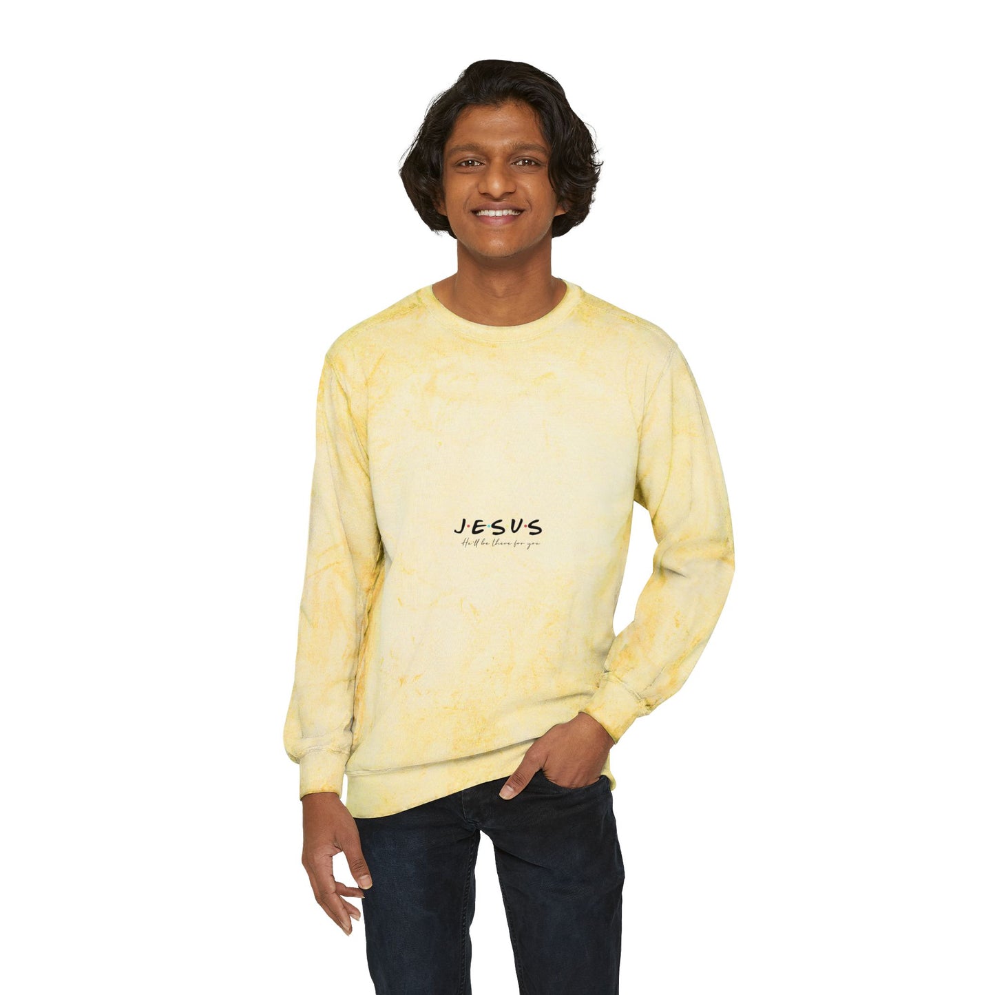 Jesus Color Blast Crewneck Sweatshirt - Unisex Spiritual Fashion