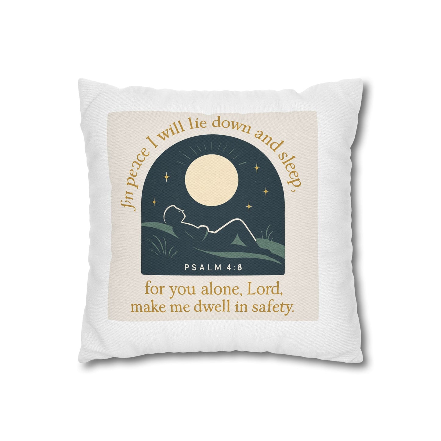 Peaceful Psalm Pillowcase, Spiritual Decor, Inspirational Gift, Cozy Home Accent, Relaxation, Bedtime Decor